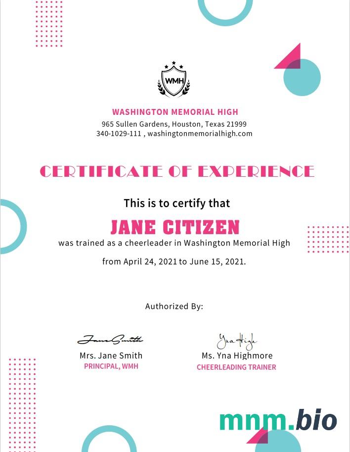 USA Cheerleader Cert